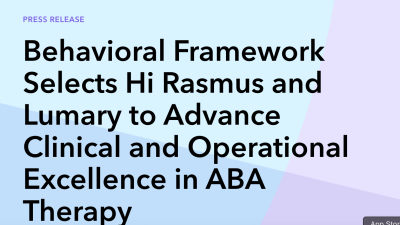 Behavioral Framework selects Hi Rasmus PR